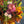 one day taster floristry workshop, seasonal vase arrangement with oak leaves, gladioli, chrysanthemums and amaranthus