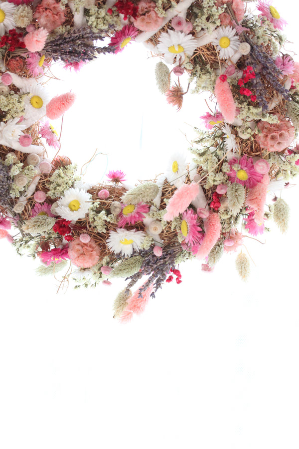 seasonal wreath workshop, lavender and dried flowers